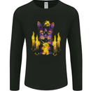 Satanic Cat Evil Feline Devil Worship Voodoo Mens Long Sleeve T-Shirt Black