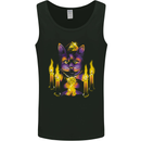 Satanic Cat Evil Feline Devil Worship Voodoo Mens Vest Tank Top Black