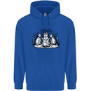 Satanic Cats Black Magic Pentacle Childrens Kids Hoodie Royal Blue