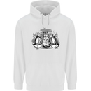 Satanic Cats Black Magic Pentacle Childrens Kids Hoodie White