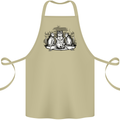 Satanic Cats Black Magic Pentacle Cotton Apron 100% Organic Khaki