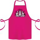Satanic Cats Black Magic Pentacle Cotton Apron 100% Organic Pink