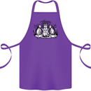 Satanic Cats Black Magic Pentacle Cotton Apron 100% Organic Purple