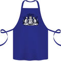 Satanic Cats Black Magic Pentacle Cotton Apron 100% Organic Royal Blue
