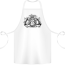 Satanic Cats Black Magic Pentacle Cotton Apron 100% Organic White