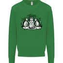 Satanic Cats Black Magic Pentacle Kids Sweatshirt Jumper Irish Green