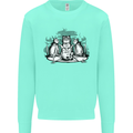 Satanic Cats Black Magic Pentacle Kids Sweatshirt Jumper Peppermint