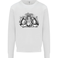 Satanic Cats Black Magic Pentacle Kids Sweatshirt Jumper White