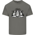 Satanic Cats Black Magic Pentacle Kids T-Shirt Childrens Charcoal