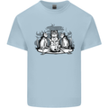 Satanic Cats Black Magic Pentacle Kids T-Shirt Childrens Light Blue