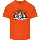 Satanic Cats Black Magic Pentacle Kids T-Shirt Childrens Orange