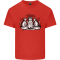 Satanic Cats Black Magic Pentacle Kids T-Shirt Childrens Red