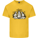 Satanic Cats Black Magic Pentacle Kids T-Shirt Childrens Yellow