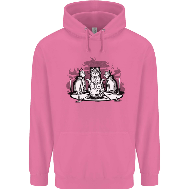 Satanic Cats Black Magic Pentacle Mens 80% Cotton Hoodie Azelea