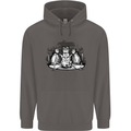 Satanic Cats Black Magic Pentacle Mens 80% Cotton Hoodie Charcoal