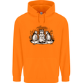Satanic Cats Black Magic Pentacle Mens 80% Cotton Hoodie Orange