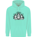 Satanic Cats Black Magic Pentacle Mens 80% Cotton Hoodie Peppermint