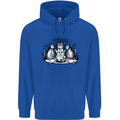 Satanic Cats Black Magic Pentacle Mens 80% Cotton Hoodie Royal Blue