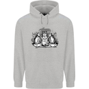 Satanic Cats Black Magic Pentacle Mens 80% Cotton Hoodie Sports Grey