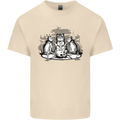 Satanic Cats Black Magic Pentacle Mens Cotton T-Shirt Tee Top Natural