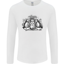 Satanic Cats Black Magic Pentacle Mens Long Sleeve T-Shirt White