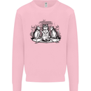 Satanic Cats Black Magic Pentacle Mens Sweatshirt Jumper Light Pink