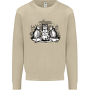 Satanic Cats Black Magic Pentacle Mens Sweatshirt Jumper Sand