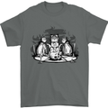 Satanic Cats Black Magic Pentacle Mens T-Shirt 100% Cotton Charcoal