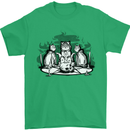 Satanic Cats Black Magic Pentacle Mens T-Shirt 100% Cotton Irish Green