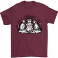 Satanic Cats Black Magic Pentacle Mens T-Shirt 100% Cotton Maroon
