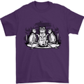 Satanic Cats Black Magic Pentacle Mens T-Shirt 100% Cotton Purple