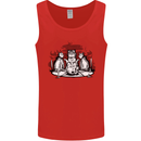 Satanic Cats Black Magic Pentacle Mens Vest Tank Top Red