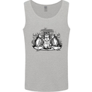 Satanic Cats Black Magic Pentacle Mens Vest Tank Top Sports Grey