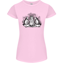 Satanic Cats Black Magic Pentacle Womens Petite Cut T-Shirt Light Pink