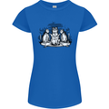 Satanic Cats Black Magic Pentacle Womens Petite Cut T-Shirt Royal Blue
