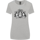 Satanic Cats Black Magic Pentacle Womens Wider Cut T-Shirt Sports Grey