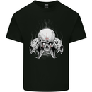 Satanic Skulls Gothic Biker Heavy Metal Mens Cotton T-Shirt Tee Top Black