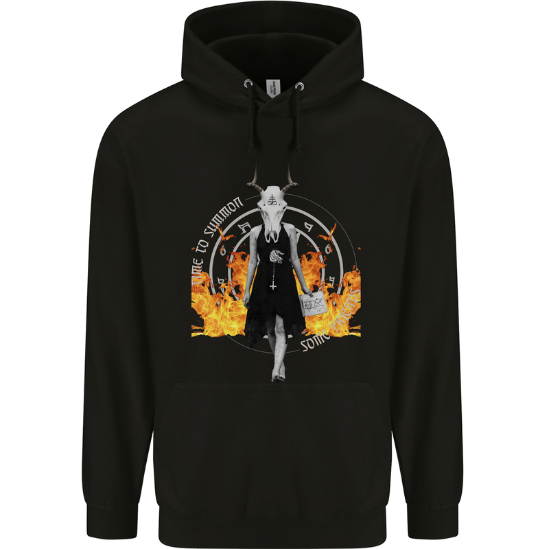 Satanic Witch Summon Ouija Board Satan Hell Childrens Kids Hoodie Black