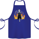Satanic Witch Summon Ouija Board Satan Hell Cotton Apron 100% Organic Royal Blue