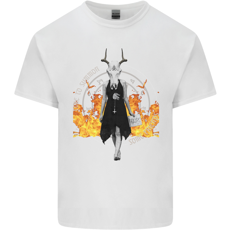Satanic Witch Summon Ouija Board Satan Hell Kids T-Shirt Childrens White