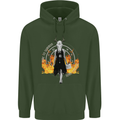Satanic Witch Summon Ouija Board Satan Hell Mens 80% Cotton Hoodie Forest Green