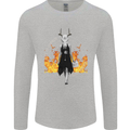 Satanic Witch Summon Ouija Board Satan Hell Mens Long Sleeve T-Shirt Sports Grey