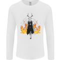 Satanic Witch Summon Ouija Board Satan Hell Mens Long Sleeve T-Shirt White