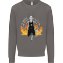 Satanic Witch Summon Ouija Board Satan Hell Mens Sweatshirt Jumper Charcoal