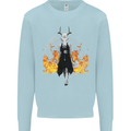 Satanic Witch Summon Ouija Board Satan Hell Mens Sweatshirt Jumper Light Blue