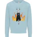 Satanic Witch Summon Ouija Board Satan Hell Mens Sweatshirt Jumper Light Blue