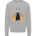 Satanic Witch Summon Ouija Board Satan Hell Mens Sweatshirt Jumper Sports Grey