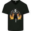Satanic Witch Summon Ouija Board Satan Hell Mens V-Neck Cotton T-Shirt Black