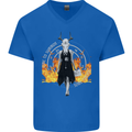 Satanic Witch Summon Ouija Board Satan Hell Mens V-Neck Cotton T-Shirt Royal Blue