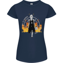 Satanic Witch Summon Ouija Board Satan Hell Womens Petite Cut T-Shirt Navy Blue